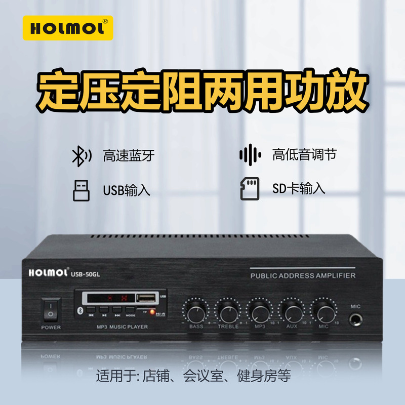Constant Voltage and Constant Resistance Dual-Purpose Bluetooth Amplifier USB Power Amplifier for Commercial and Home Use