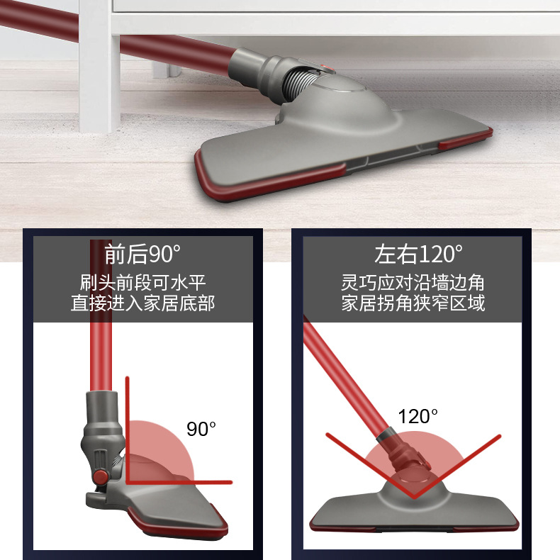 新款家用手持吸尘器 挂壁无线便携式吸尘机 大吸力家车两用吸尘器