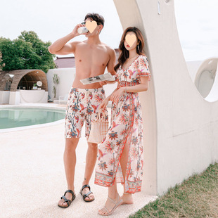 2025 New Couple Swimsuits for Men and Women, Vacation Honeymoon Long Skirts, Slim Wedding Dresses, Conservative Boxer Briefs, Swimsuits for Women