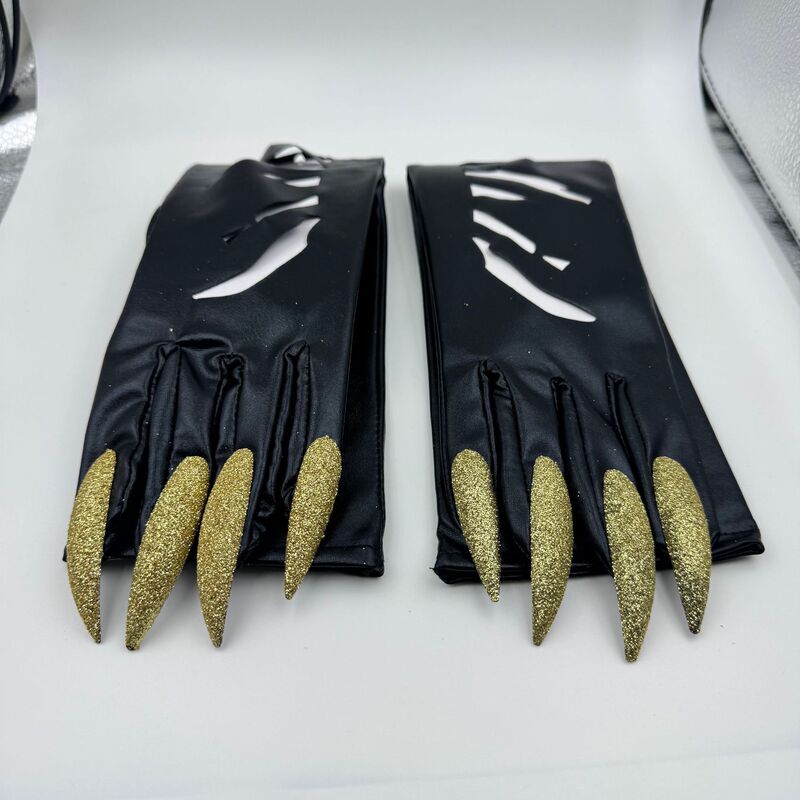 Halloween Long Nail Witch Gloves Hollowen Cosplay Long Performance Props Claw Ghost Gloves