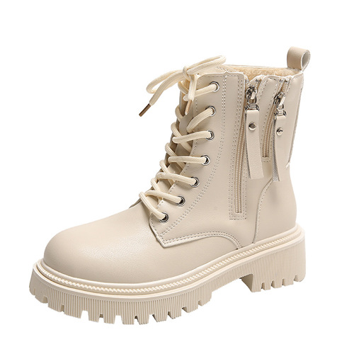 Women's 35-42 Martin Boots, British Style Windmill with Buckle, Spring and Autumn New Thick Sole, Versatile and Slimming Short Boots
