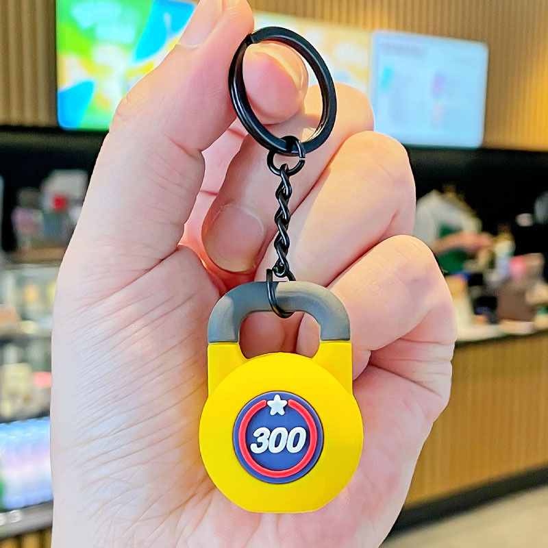2025年卡通健身器材系列钥匙扣哑铃壶铃水壶运动礼品男女背包挂件|undefined