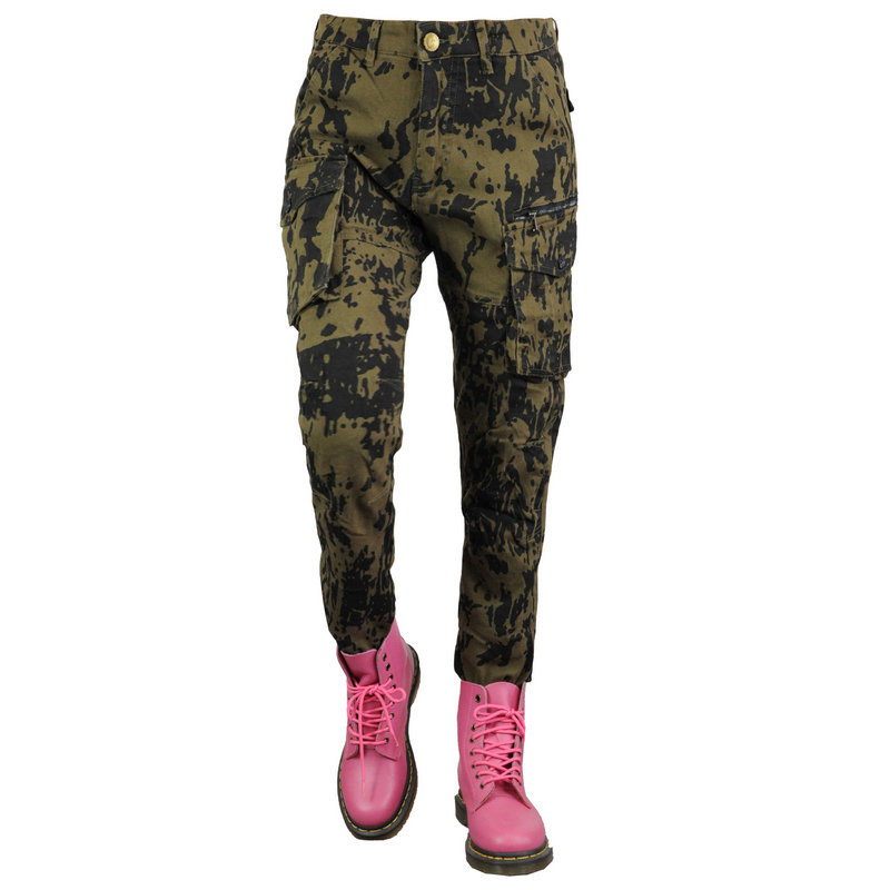 Volero motocicleta jeans Mujer Caballero multi-Bolsa de trabajo transpirable camuflaje pantalones motocicleta anti-caída pantalones ciclismo Pantalones