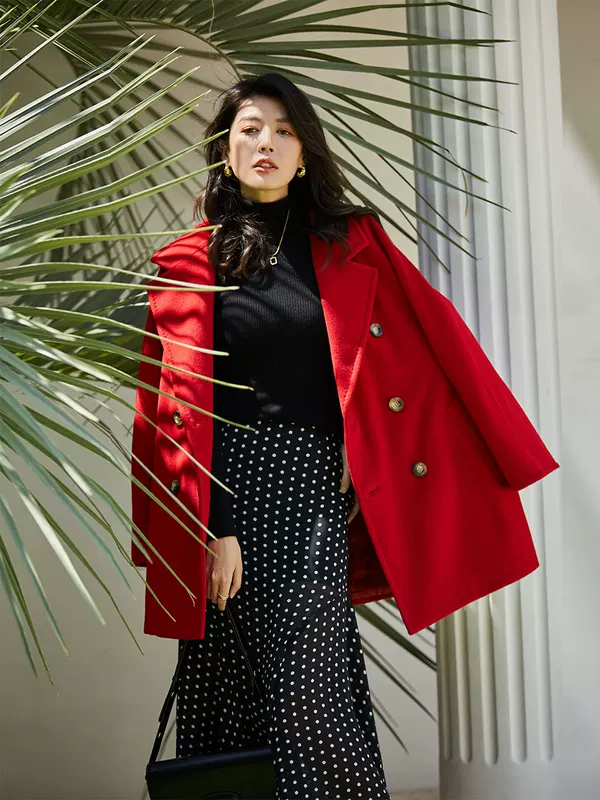 Зимнее новое домашнее классическое пальто 101801 Lift Soft Small Daily Commuting Short Wool Coat Women 13802