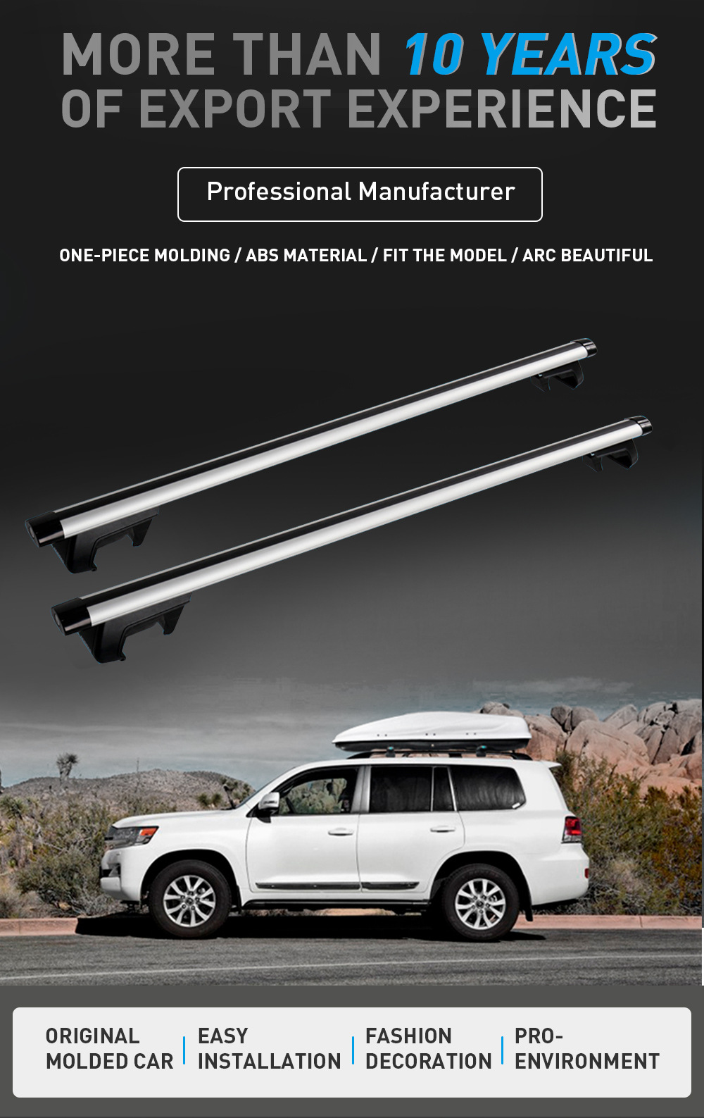 Universal Car Roof Rack Cross Bars, 2 Sizes Available with Lock