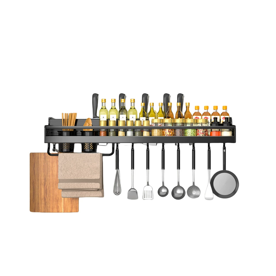 Kitchen shelter can avoid punching multi -functional home wall -mounted seasoning chopsticks, chopsticks, blade shelf supplies