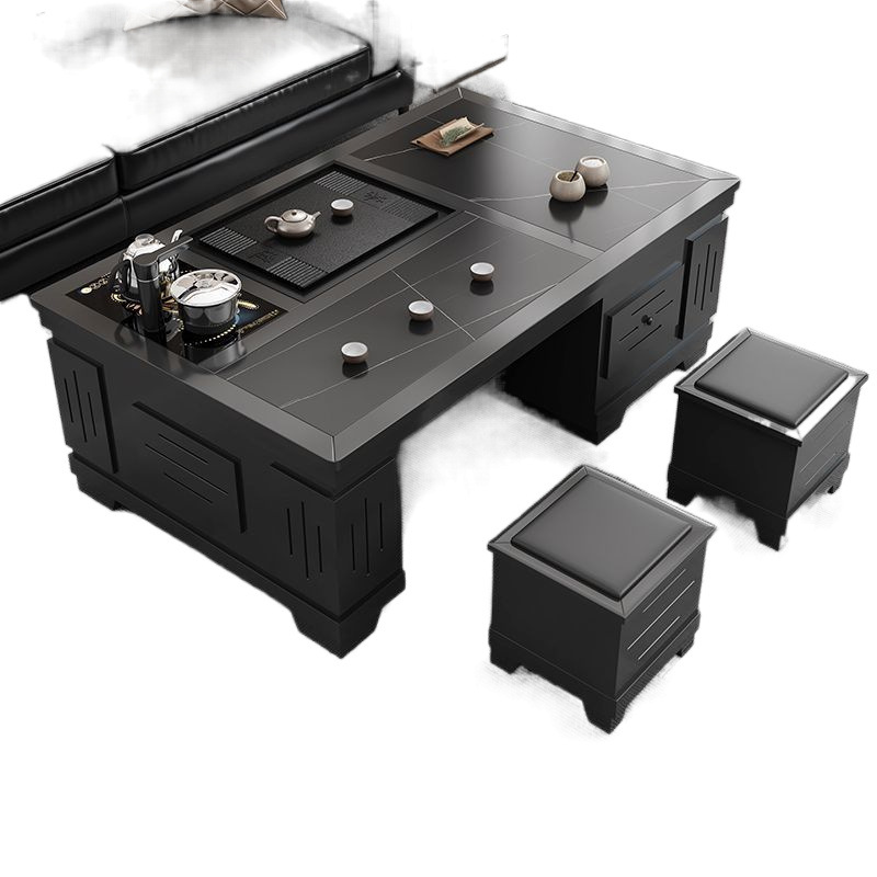 Mesa de té de roca de kung fu sala de estar de té doméstica mesa de té de oficina mesa de té con hervidor conjunto de té integrado