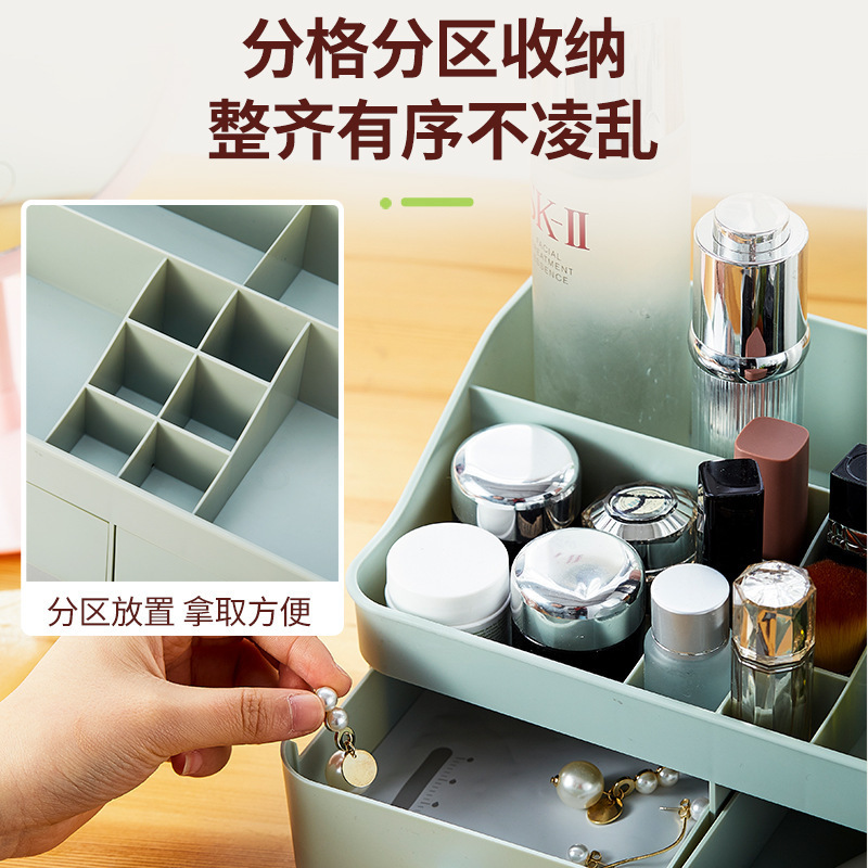 AliExpress Nueva Internet celebridad partición de escritorio caja de almacenamiento de tipo cajón engrosada Cosméticos De Plástico caja de la Organización