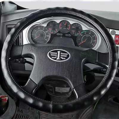 New Truck handle cover truck bus steering wheel handle cover four seasons universal car supplies truck steering wheel cover (Steering wheel cover) - black-without-holes-36cm