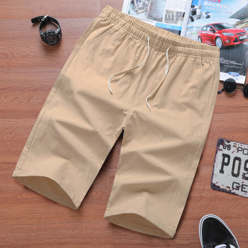 Free Shipping 7-point Pants Men's Summer Shorts Men's Cotton and Linen Thin Sports Pants Trendy Large Pants Men's 5XL Medium Pants for Horse