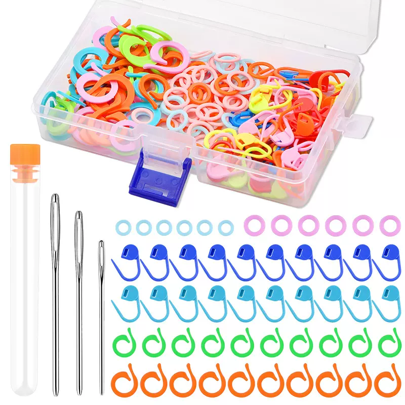 跨境新品缝纫拼布工具固定针便携式彩色编织工具套装