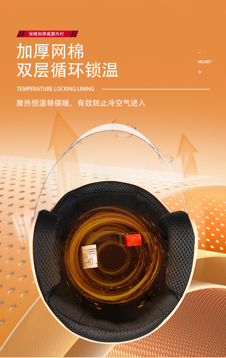 [Cross-Border Trade] Electric Vehicle Helmet for Women, Winter Warm and Cold-Proof, All-Season Motorcycle Helmet for Men, Thickened Safety Helmet