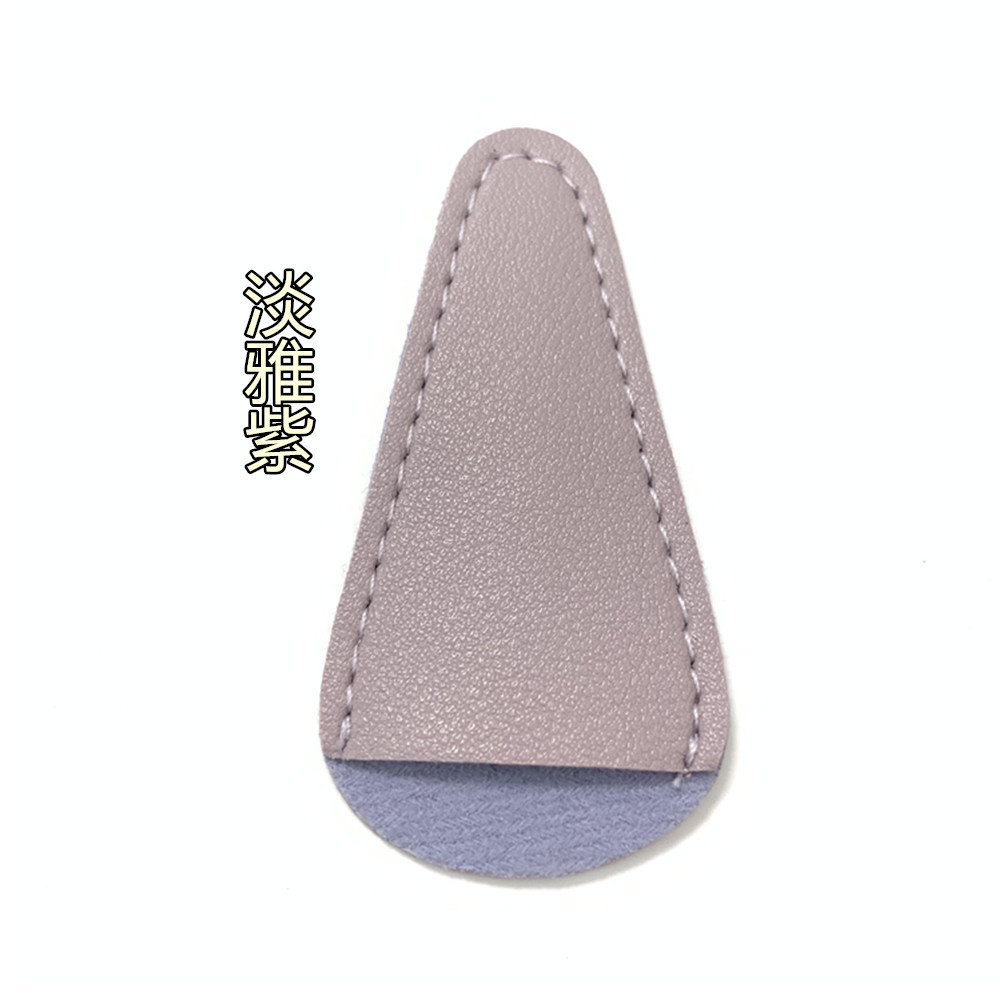 En stock tijeras de pelo nariz cubierta de cuero con seis colores imprimible logotipo tijeras de cejas cubierta protectora tijeras de barba tijeras cruzadas cubierta de almacenamiento