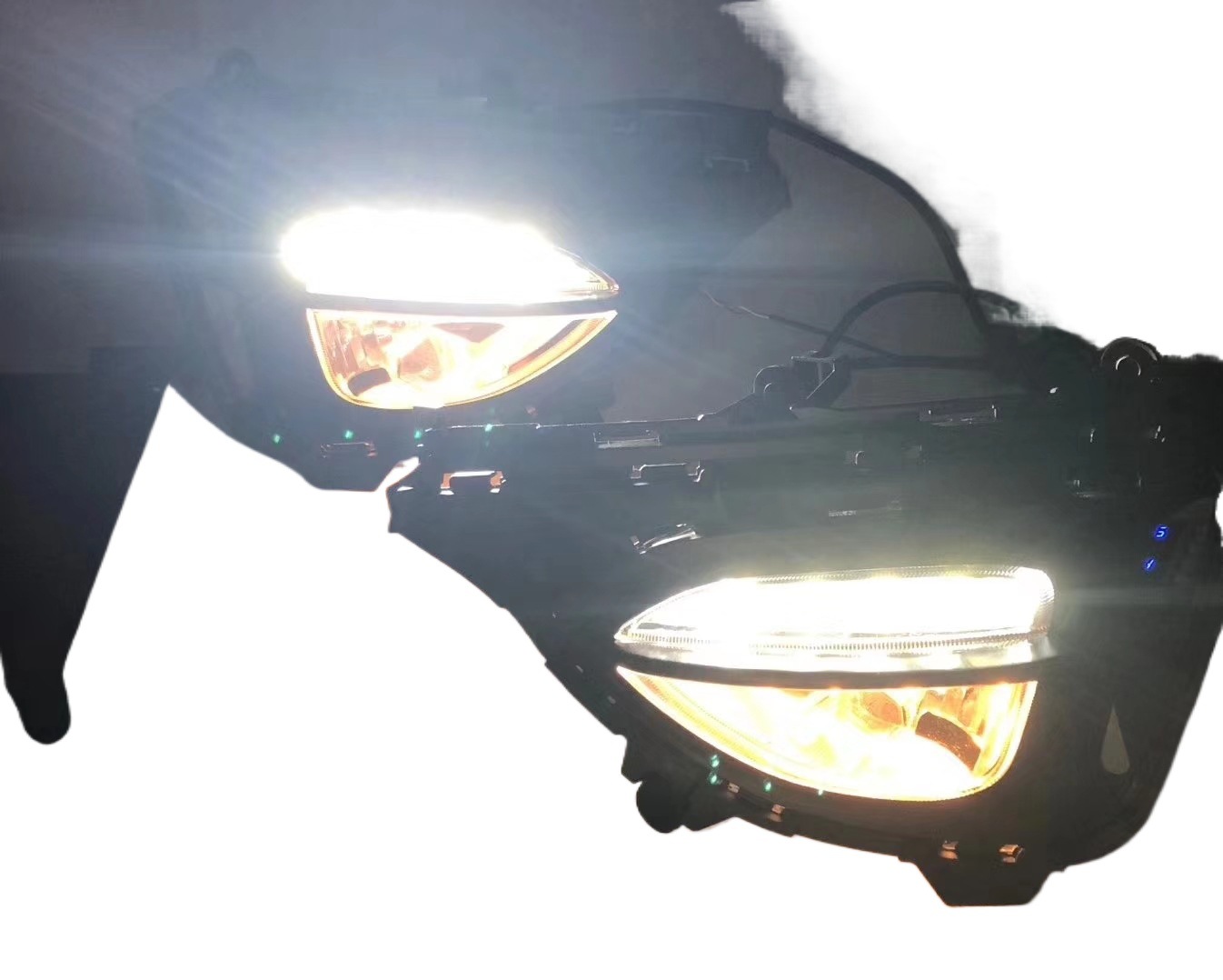 Adecuado para nuevo moderno I20 luz diurna 19 moderno I20 luz diurna luz antiniebla marco modificación