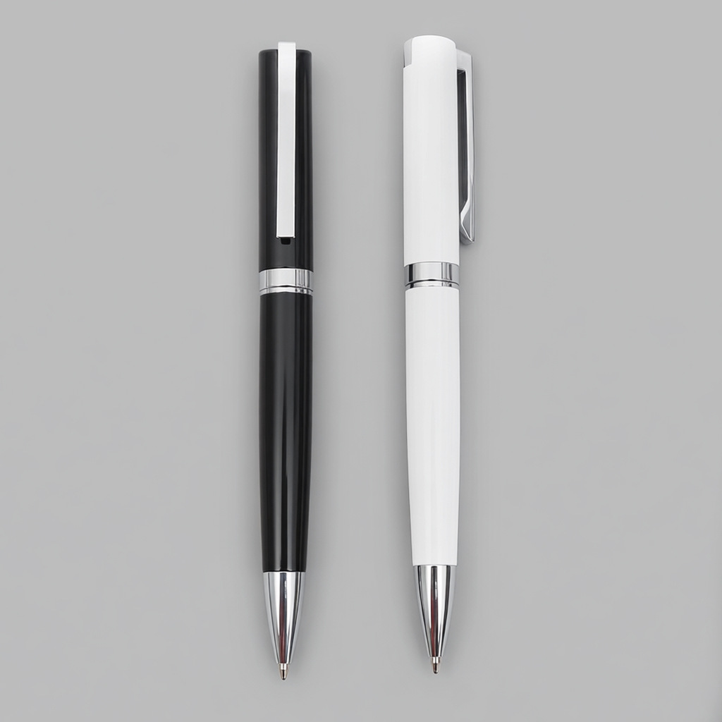 Manufacturer's Simple Black and White Ballpoint Pen, Gel Pen, Business Office Signature Pen