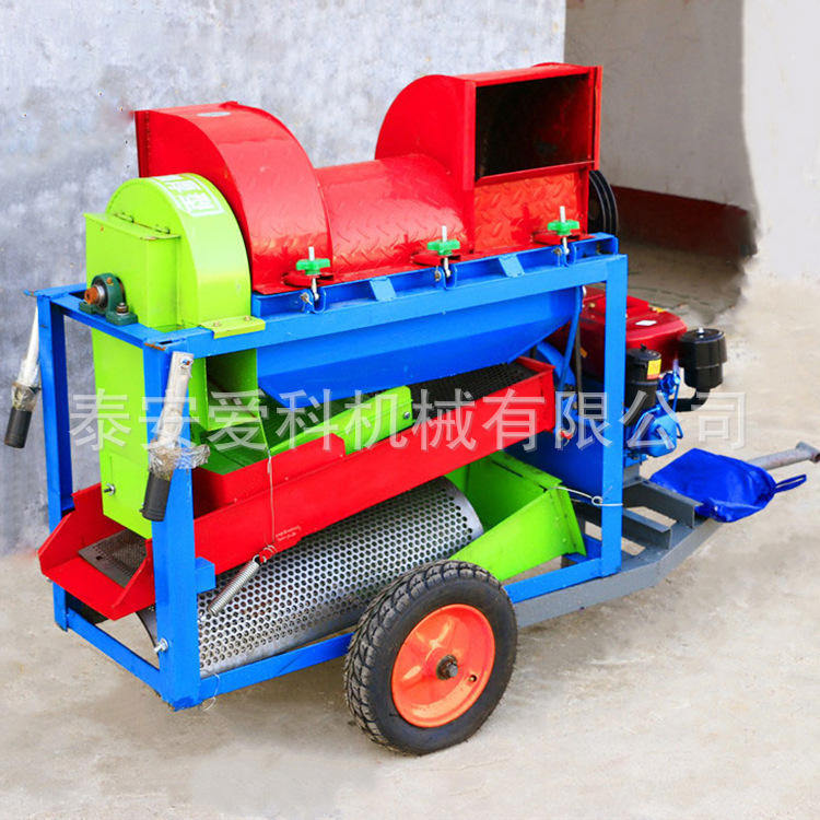 河北衡水小型家用稻麦脱粒机甩锤3片半圆筛网2片平网打谷脱粒机