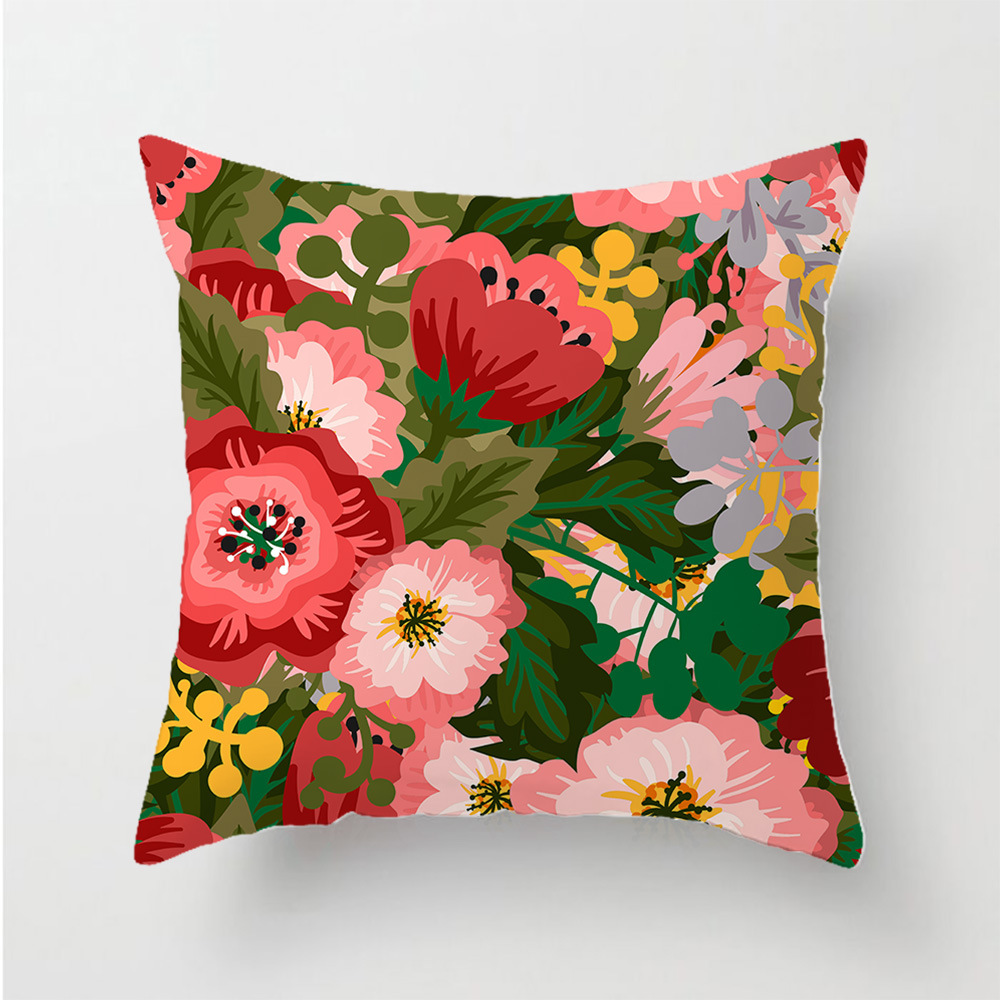 405g Weight Pillow Cases Home Textiles & Decor Type pillow case Event & Party Supplies Fibre Peach Skin Material Flower Pattern Simple Style Style Vacation Sweet Simple Style Flower Fibre Peach Skin Pillow Cases 6