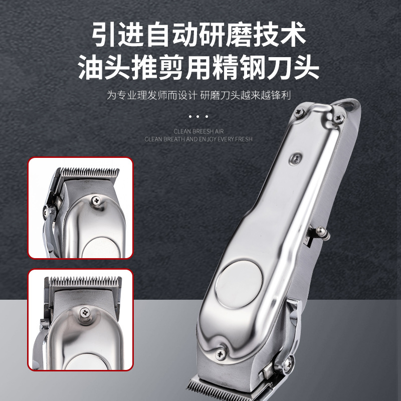 Cabeza de aceite vintage Clipper profesional adulto tallado blanco pelo Clipper eléctrico Clipper peluquería afeitado cabeza eléctrica Clipper