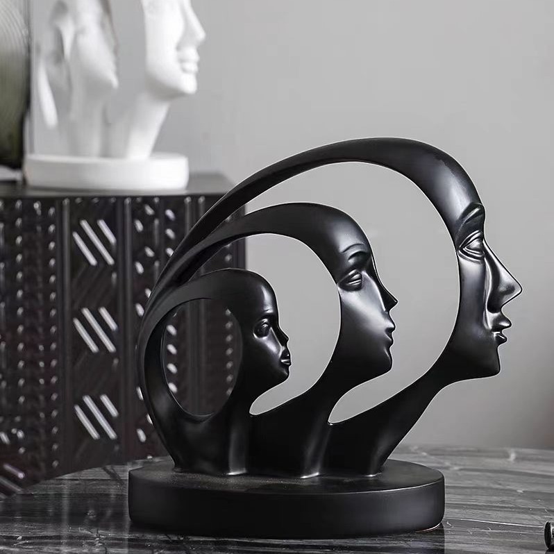 Crecimiento transfronterizo récord personaje lujo ligero decoración de arte en el hogar sala de estar moderna gabinete de vino gabinete de TV escritorio de oficina