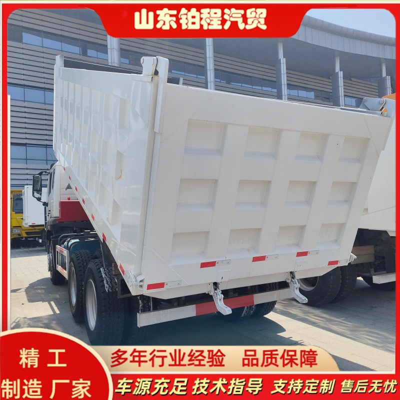 Cross-border used large dump truck, 380 horsepower HOWO dump truck, heavy-duty truck, eight-wheel rear dump truck for transporting soil