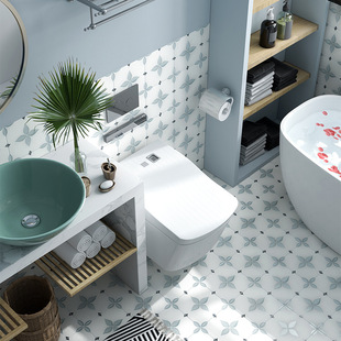 Tile Small Flower Tile 200X200 Bathroom Floor Tile Wall Tile Retro Style Handmade Tile Kitchen Bathroom