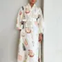 印花灯笼袖独立跨境连衣裙
