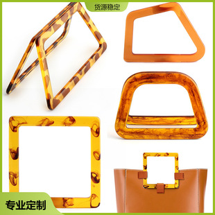 Manufacturer's Classy Professional Customized Transparent Amber Yellow Resin Handle Handmade Material Wrapped with Rubber Handle Customized Model