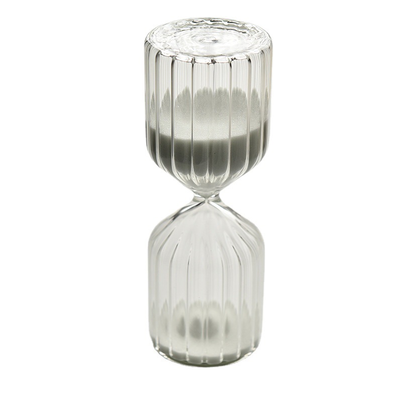 Creativo 30 minutos rayas verticales reloj de arena regalo de cumpleaños decoración tiempo reloj de arena pequeño regalo decoración del hogar Decoración image 6