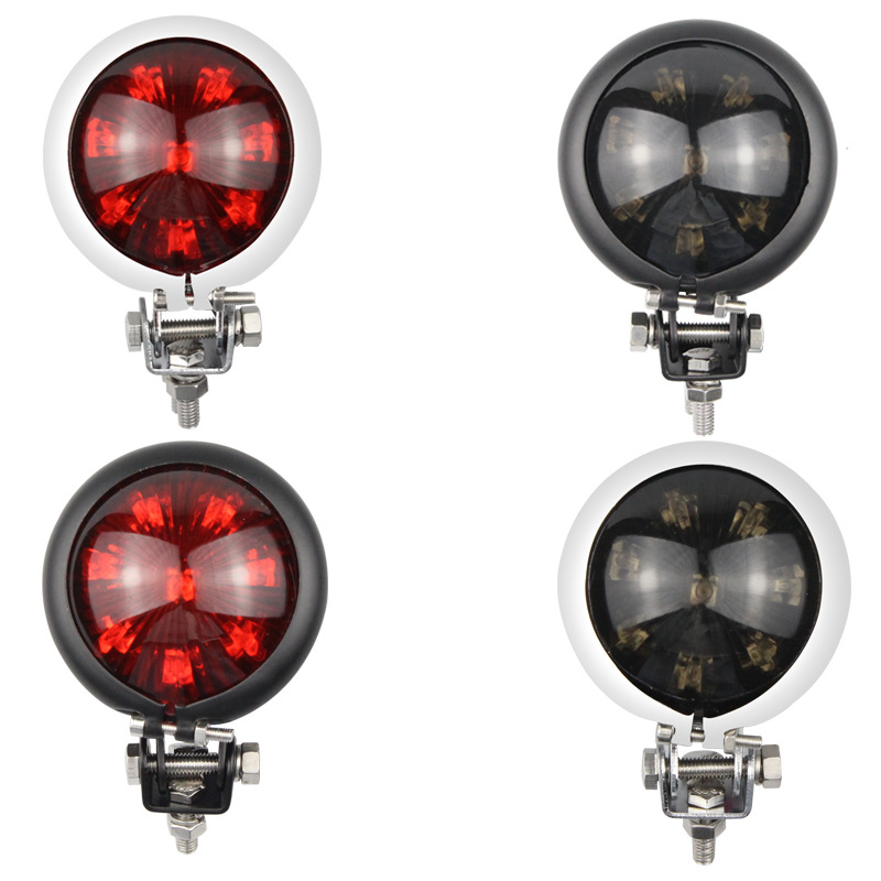 Motocicleta modificada LED freno luz trasera de señal de la lámpara retro LED pequeña luz trasera redonda adecuado para Harley luz trasera