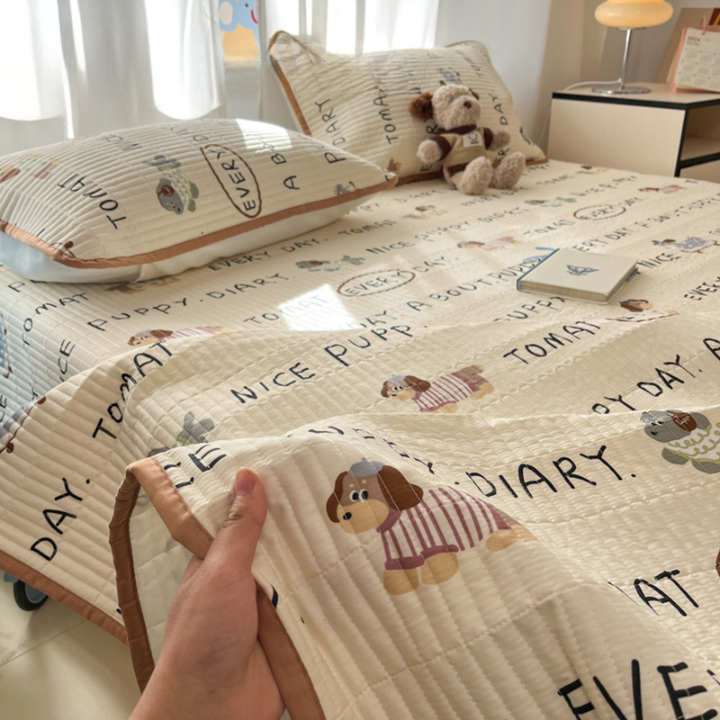Tapa de cama de tatami de algodón de tres piezas de algodón puro 2025 nuevo estilo cuatro estaciones sábanas antideslizantes universales cubierta kang