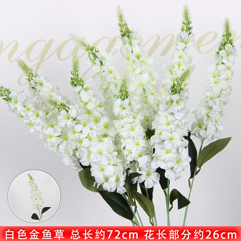 Bodas de flores de seda de imitación blanca flores falsas decorativas floral sala de bodas floral hogar ramo único camino de introducción de flores