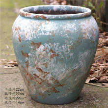 景德镇新中式花瓶陶瓷种花盆复古陶罐干花客厅插花现代简约摆件盆