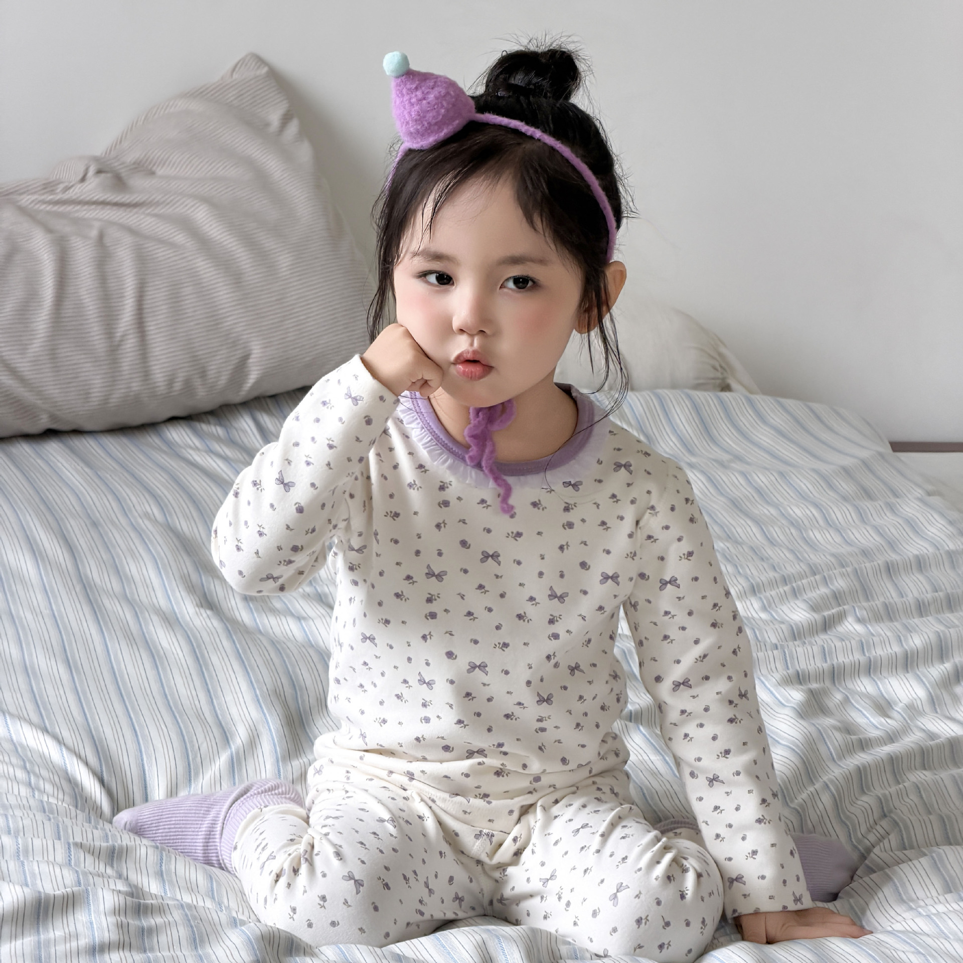 Shu rong - purple bow / 80cm