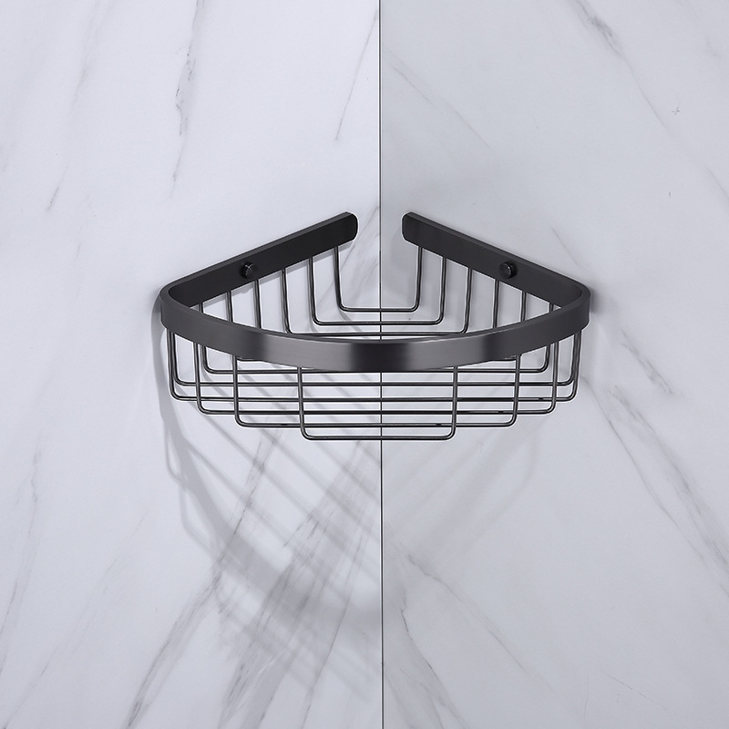 304不锈钢浴室置物架卫浴三角架转角架厕所三角篮卫生间挂件壁挂
