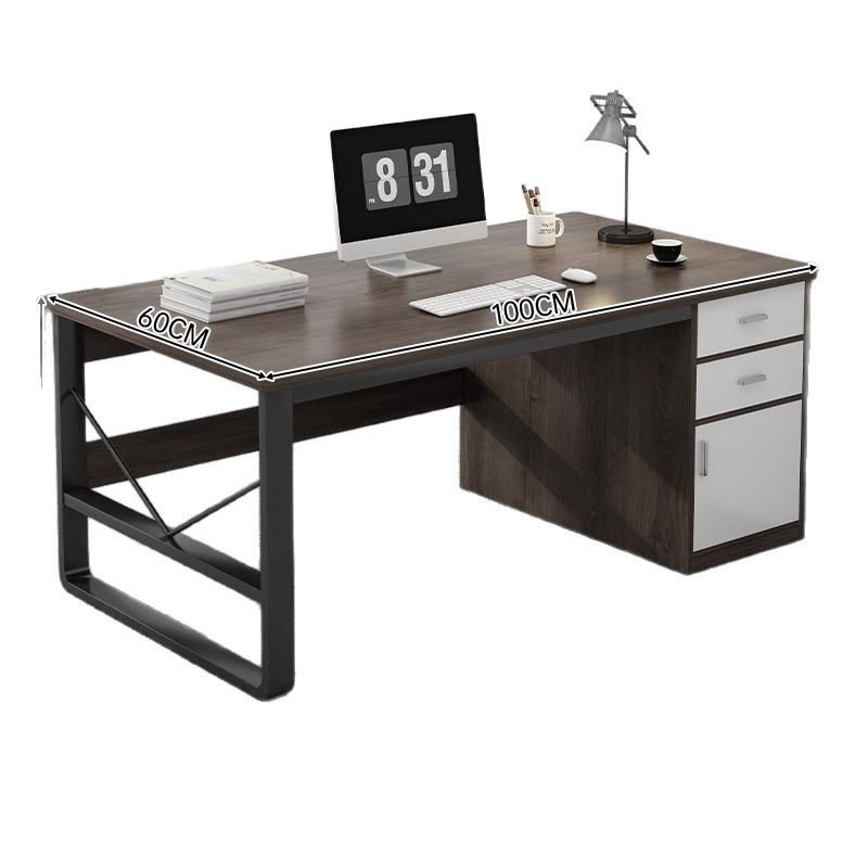 Mesa de oficina simple mesa y silla de oficina moderna combinación de escritorio de personal de escritorio de escritorio de computadora simple