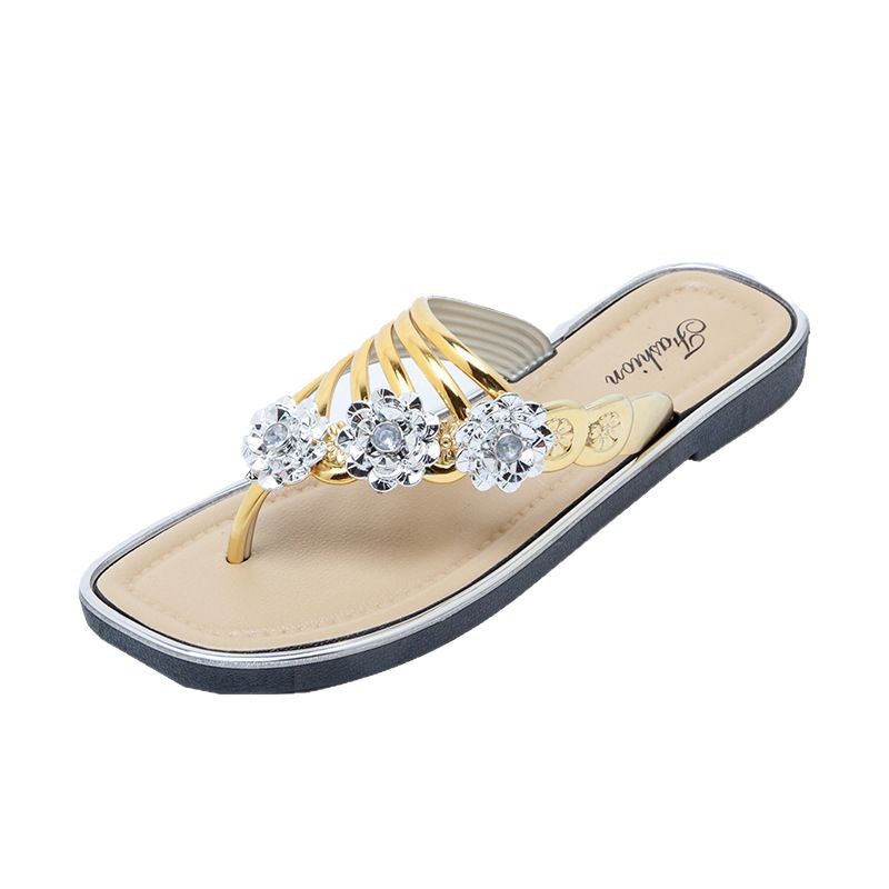 Cross-border Summer New Fashion Flip-flops For Women, Outdoor Wear Slippers, Non-slip Flat Toe Shoes, Beach Sandals_vogvips.com