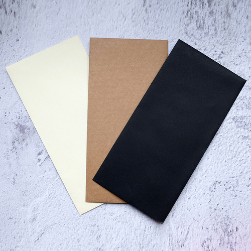 No. 5 blank A4 letter paper storage Western-style triangle retro kraft paper envelope special paper black envelope