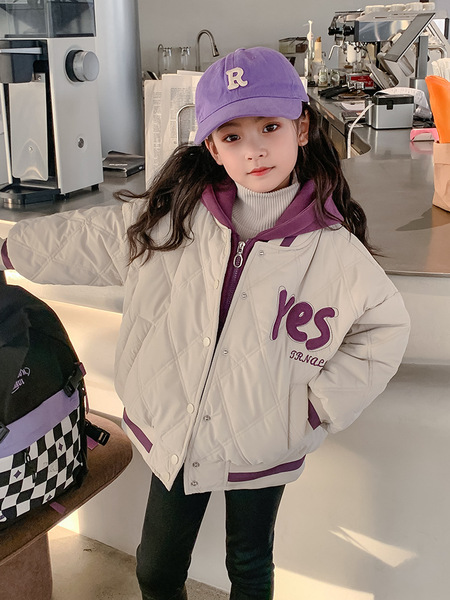 Winter children's short quilted jacket