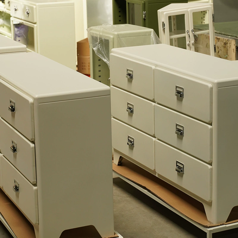 Японский стиль ретро-комод для спальни железный тумбочка диван боковые шкафы ins металлические ящики для хранения шкафы для обеденных шкафов