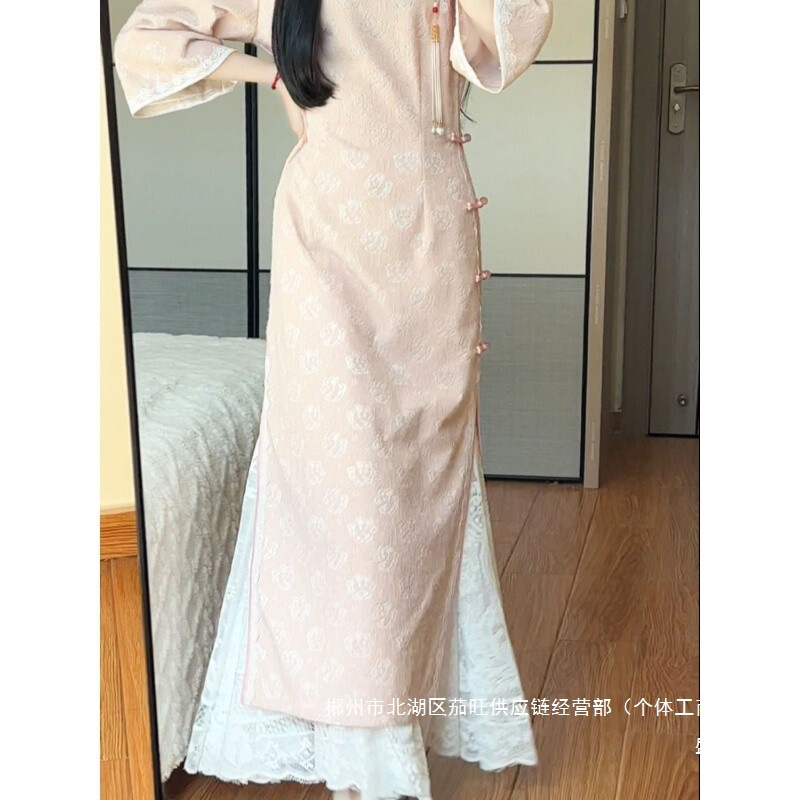 厂家直销旗袍内搭衬裙新款汉服打底内搭洋气花边蕾丝衬裙纯|undefined