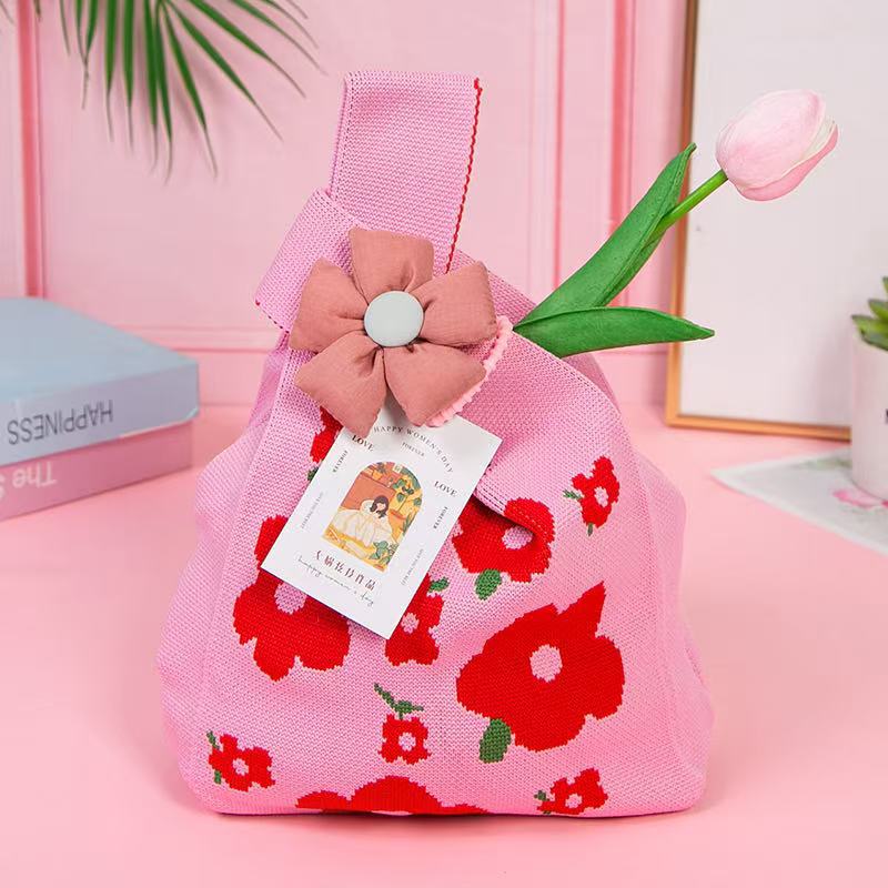 핑크색 작은 꽃 + 액세서리 색상 랜덤