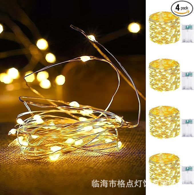 Fairy Lights with Battery-Powered Timer, Waterproof 16-Foot 50 Led String Lights for Indoor and Outdoor Use, Can Be Used Fairy Lights with Battery-Powered Timer, Waterproof 16-Foot 50 Led String Lights for Indoor and Outdoor Use, Can Be Used