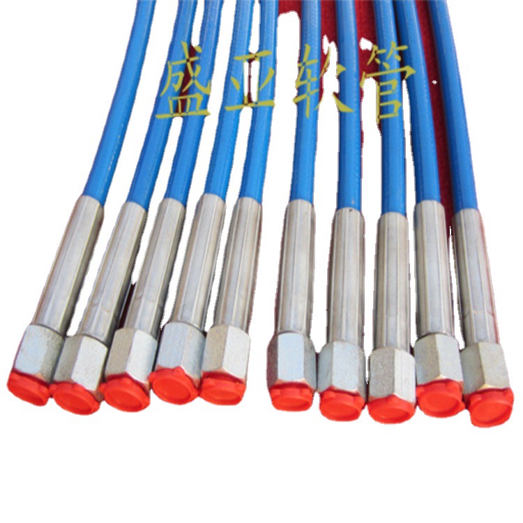 供应DN4超高压胶管钢丝缠绕管压力液压扳手高压油管耐高温