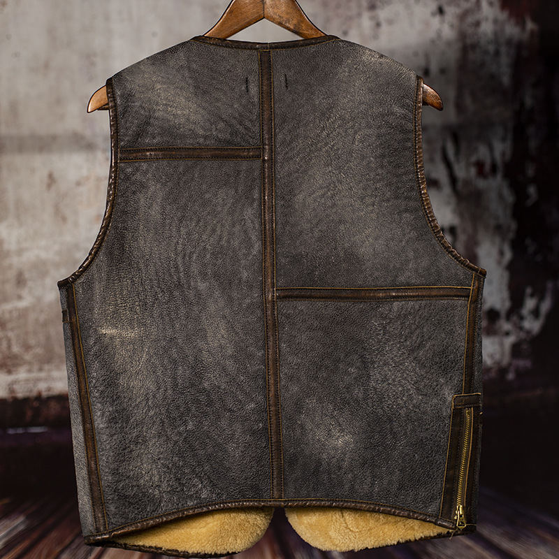 Processing and Customization of New Winter Men's Retro American Motorcycle Vests Vests Photography Outdoor Vests Men's Clothing