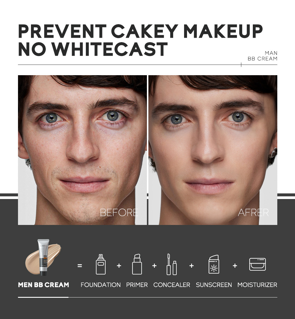 temu Edition Laicome Men's bb Cream 30g (Tube) in multiple colors to choose from, a cosmetic manufacturer for concealing and brightening skin tone undefined