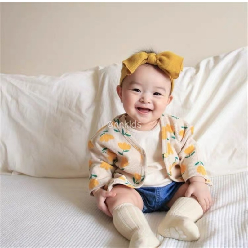 Abrigo DE LOS NIÑOS primavera estilo coreano ropa los niños bebé cardigan abrigo niñas waffle primavera ropa niños Bebé Ropa superior