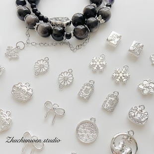 New Chinese retro alloy Ping An Fu and other accessories diy handmade beaded material bracelet necklace jewelry accessories