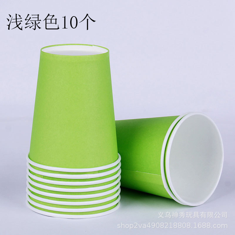 Colorido 10 tazas de papel materiales hechos a mano de jardín de infantes tazas de papel engrosadas arte materiales de bricolaje hechos a mano