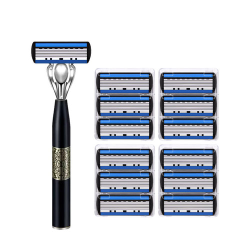 New upgraded Chinese-style manual razor, beard trimmer, six-layer original razor head razor blade