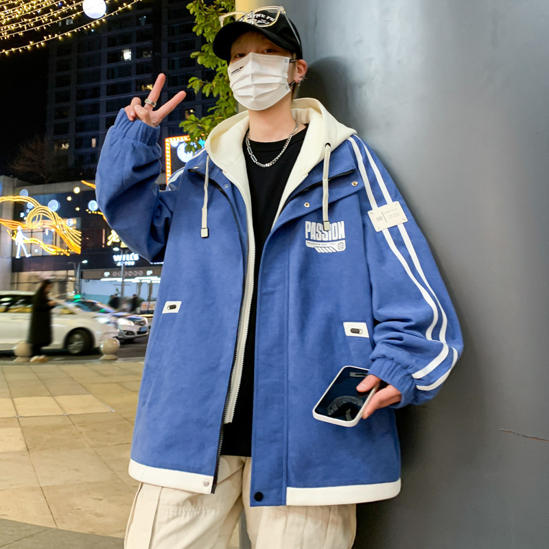 青少年春秋季假两件外套男孩13初高中学生14帅气夹克15岁大童男装|undefined
